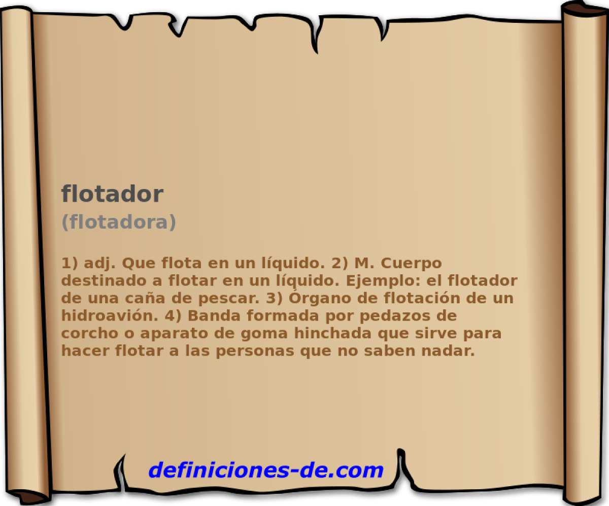 flotador (flotadora)
