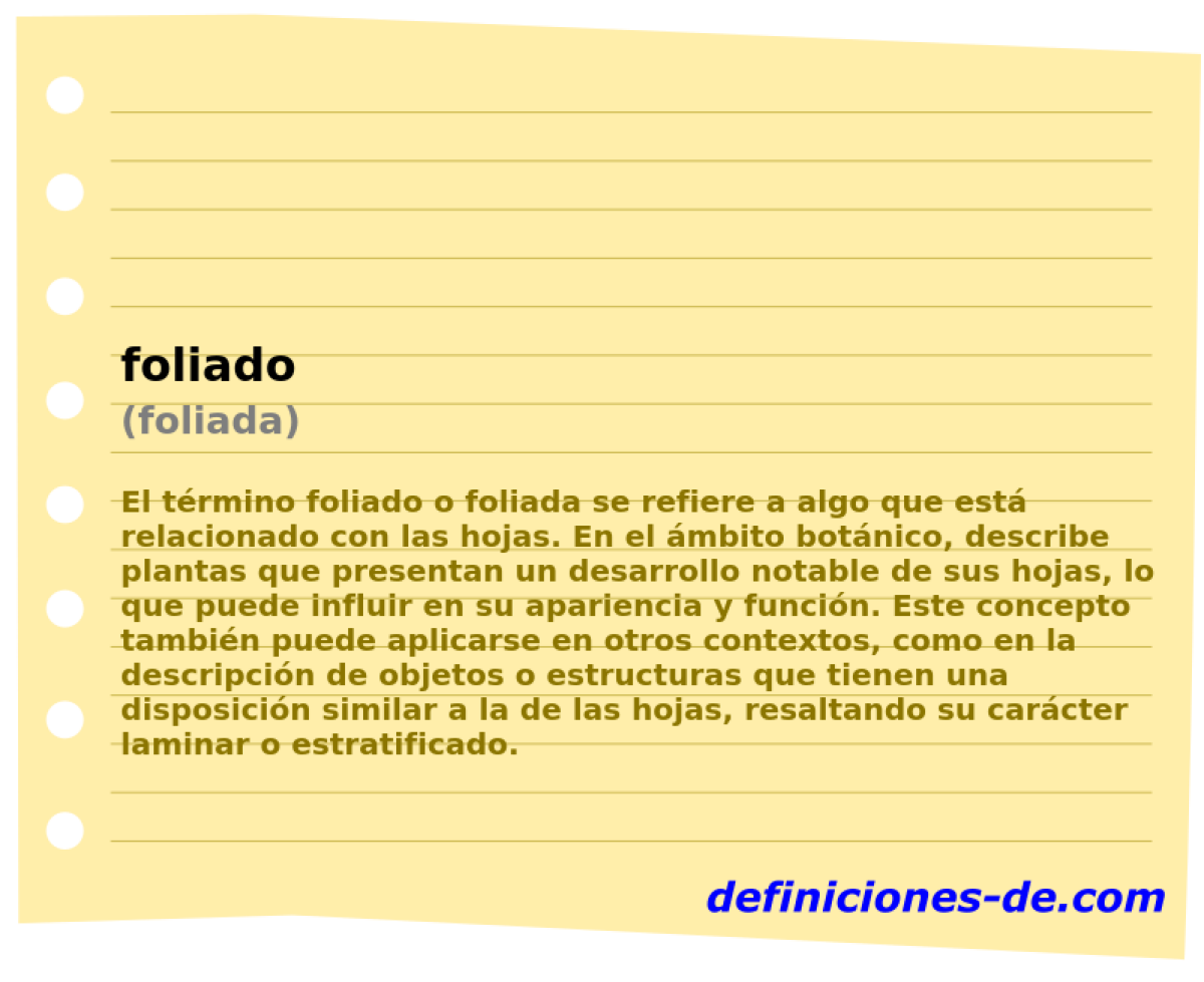 foliado (foliada)