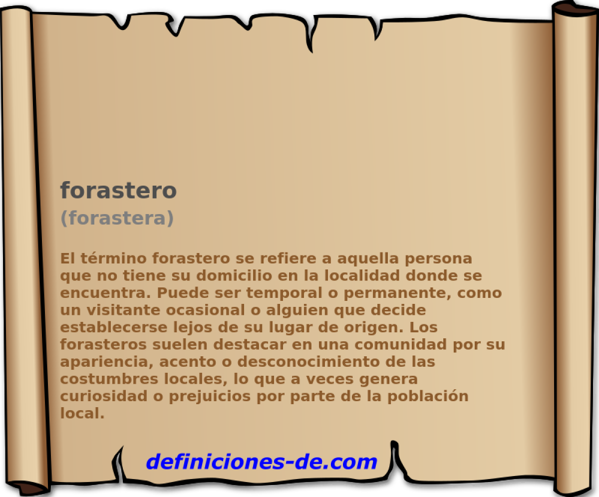 forastero (forastera)