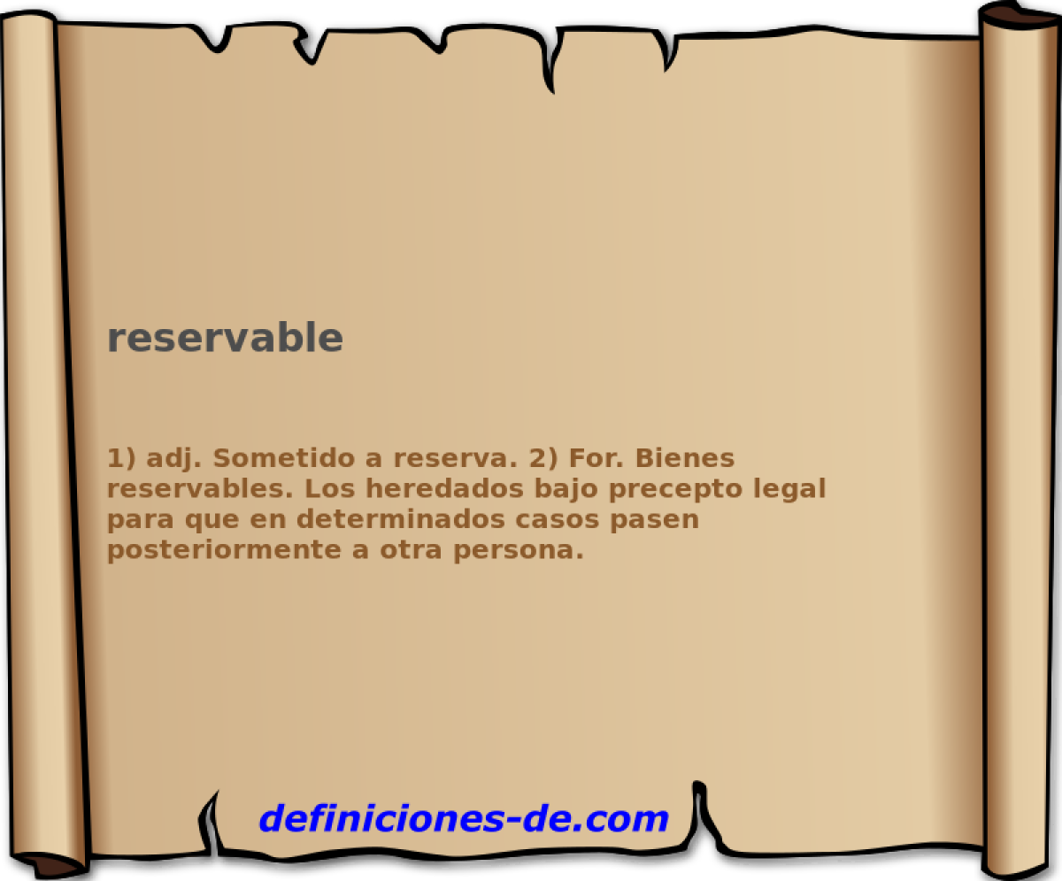 reservable 