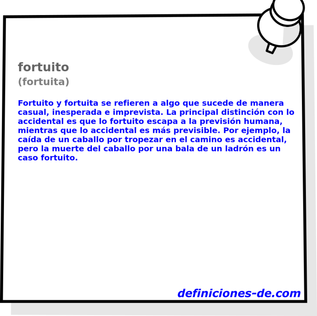 fortuito (fortuita)