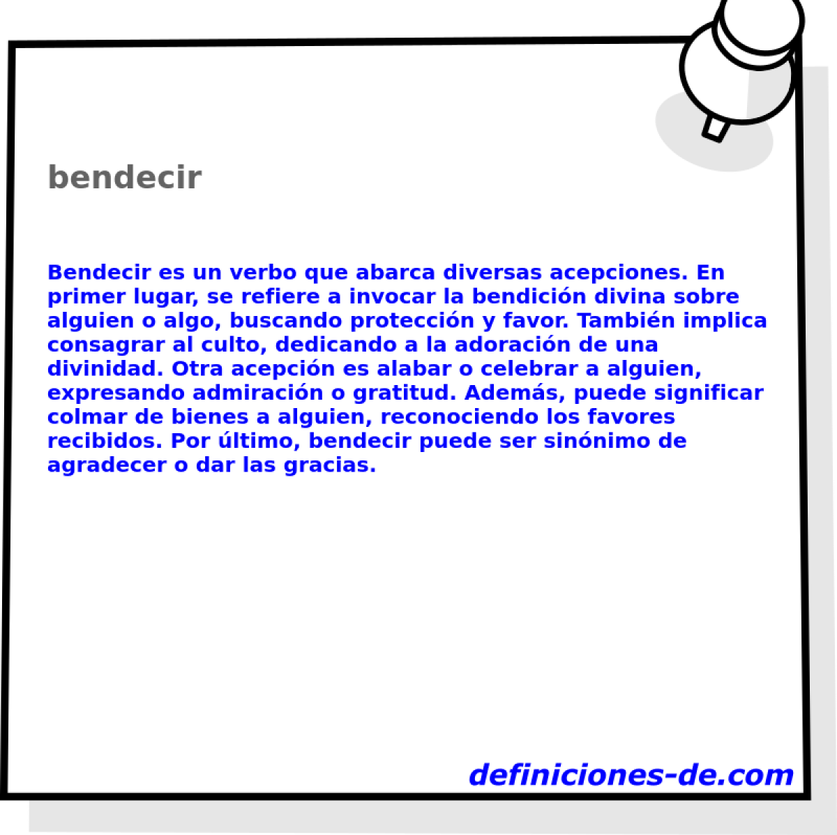 bendecir 