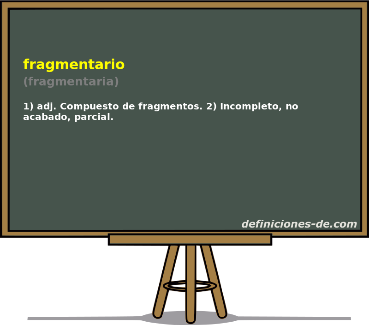 fragmentario (fragmentaria)