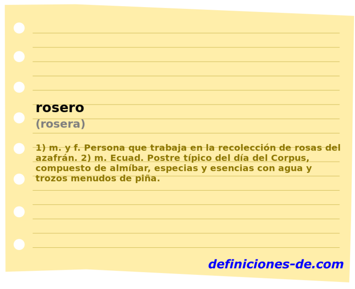 rosero (rosera)