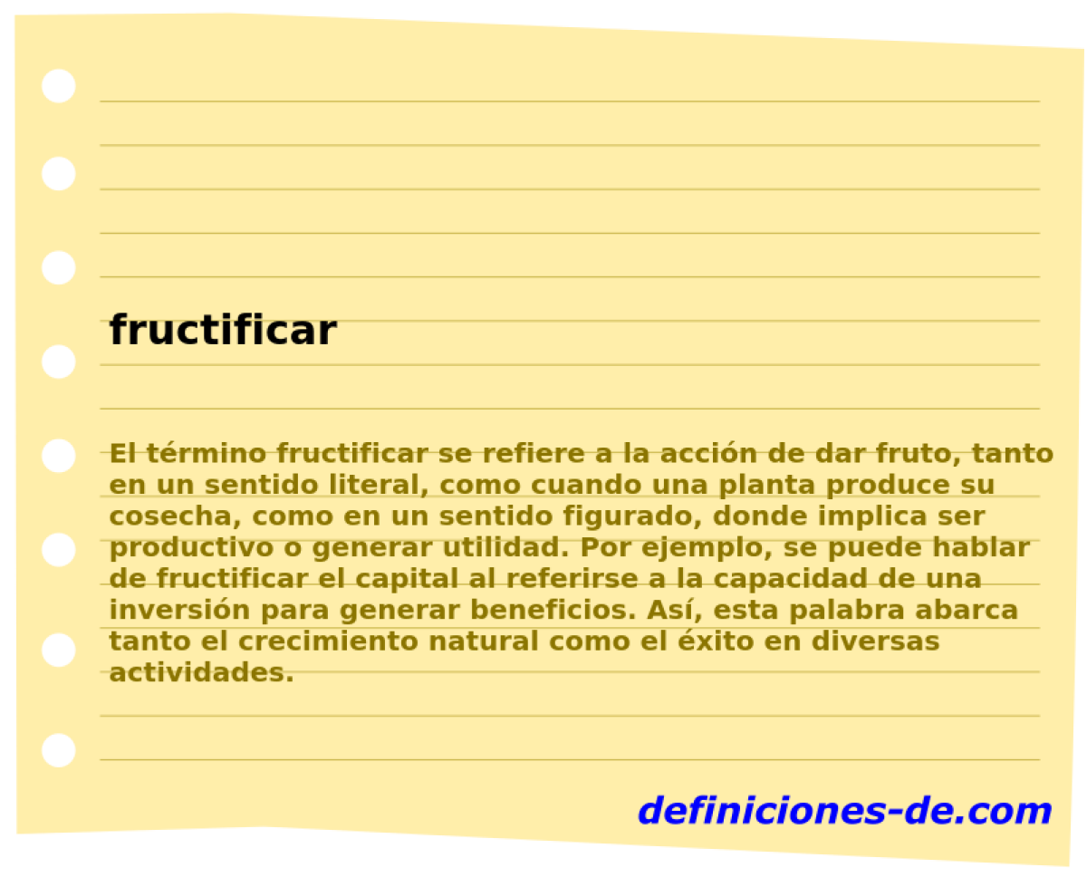 fructificar 