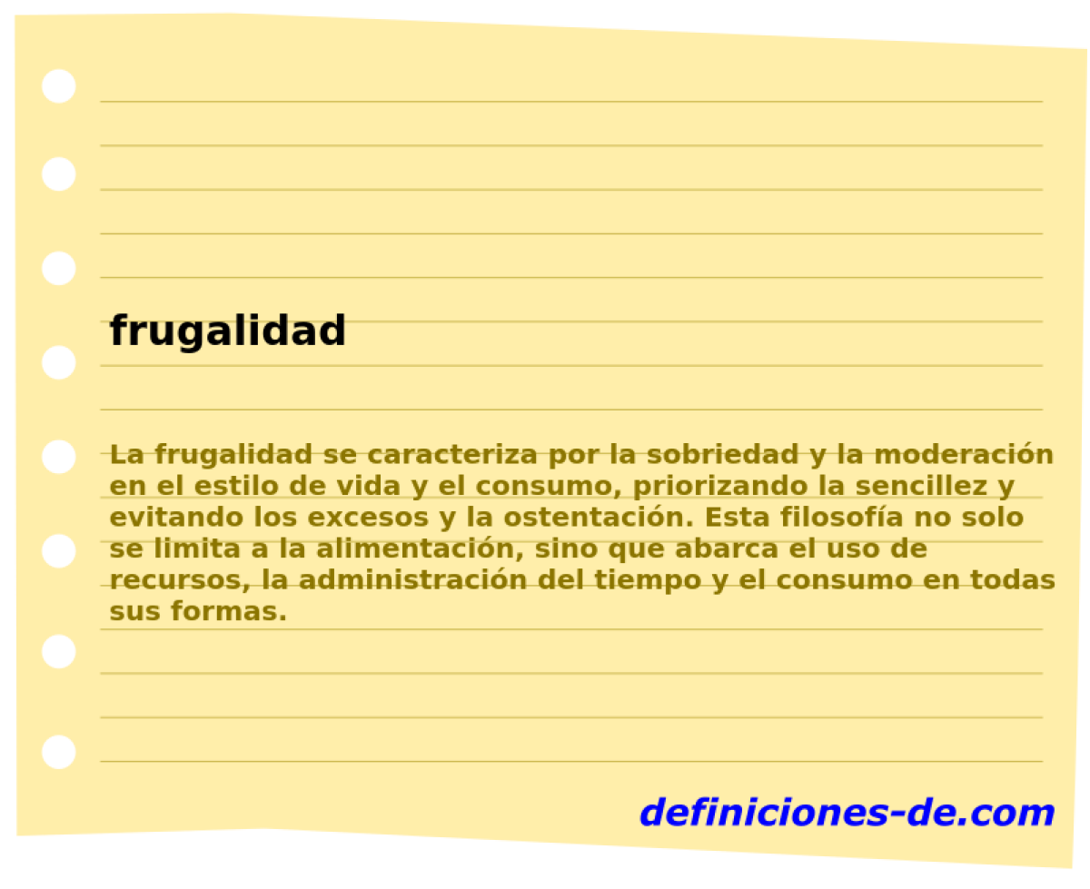 frugalidad 