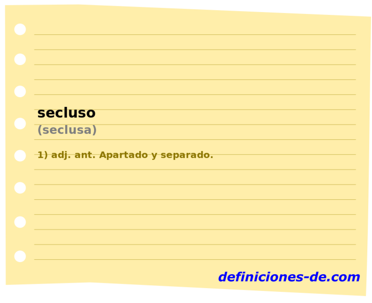 secluso (seclusa)