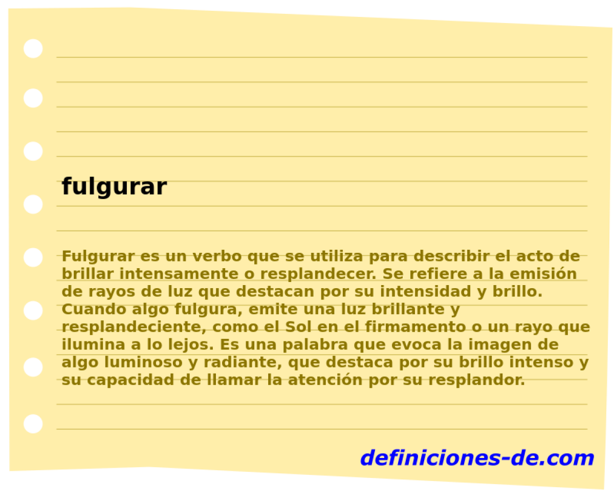 fulgurar 