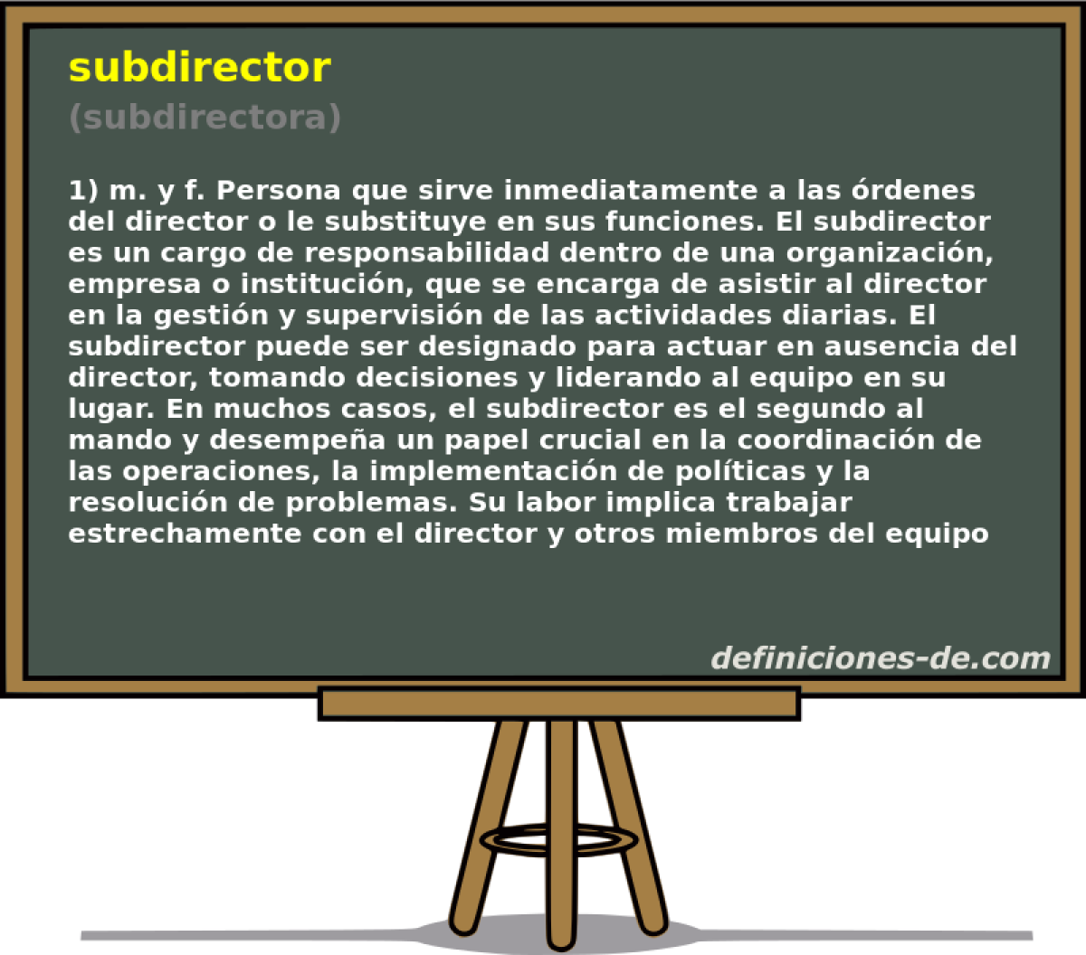 subdirector (subdirectora)