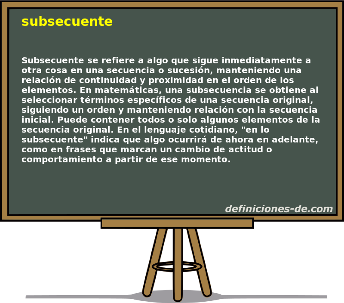 subsecuente 