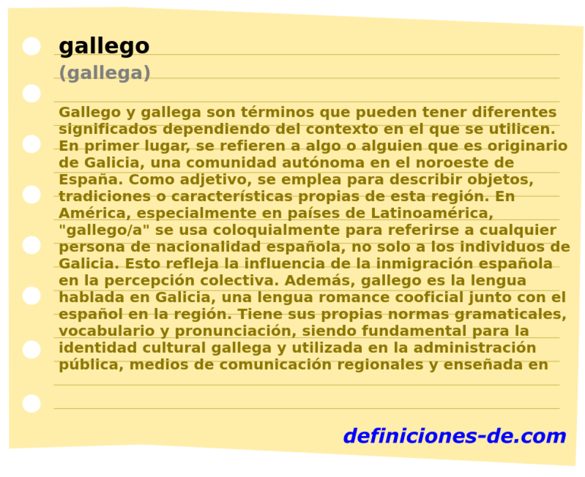 gallego (gallega)