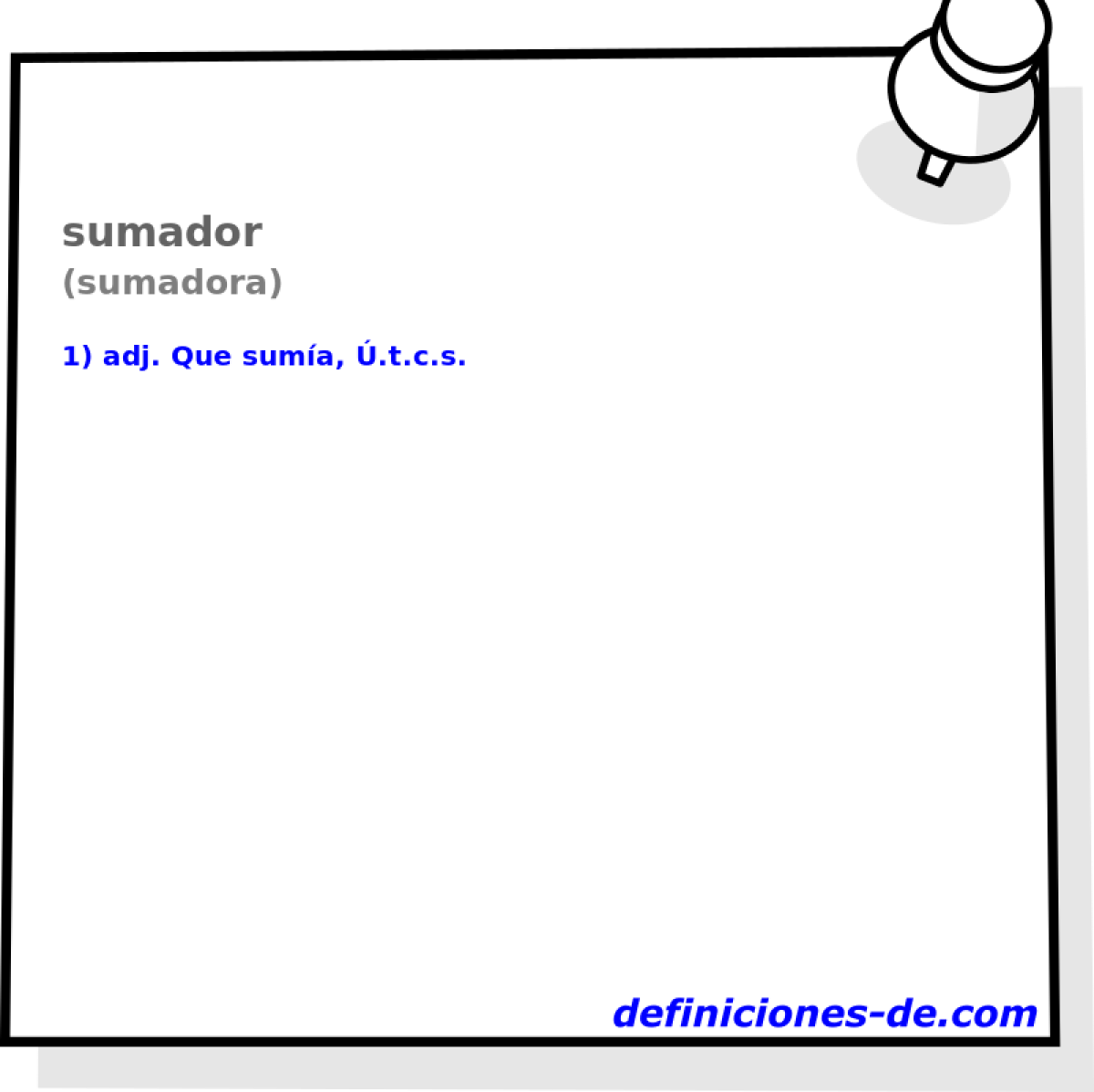 sumador (sumadora)
