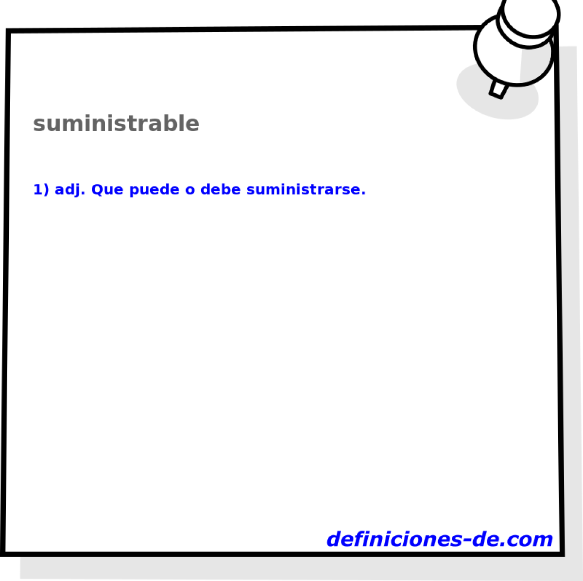 suministrable 