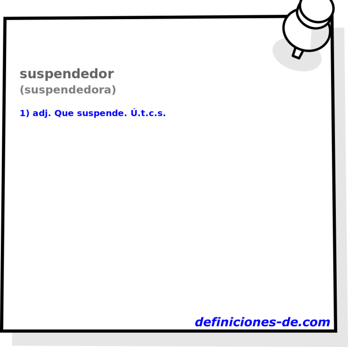 suspendedor (suspendedora)