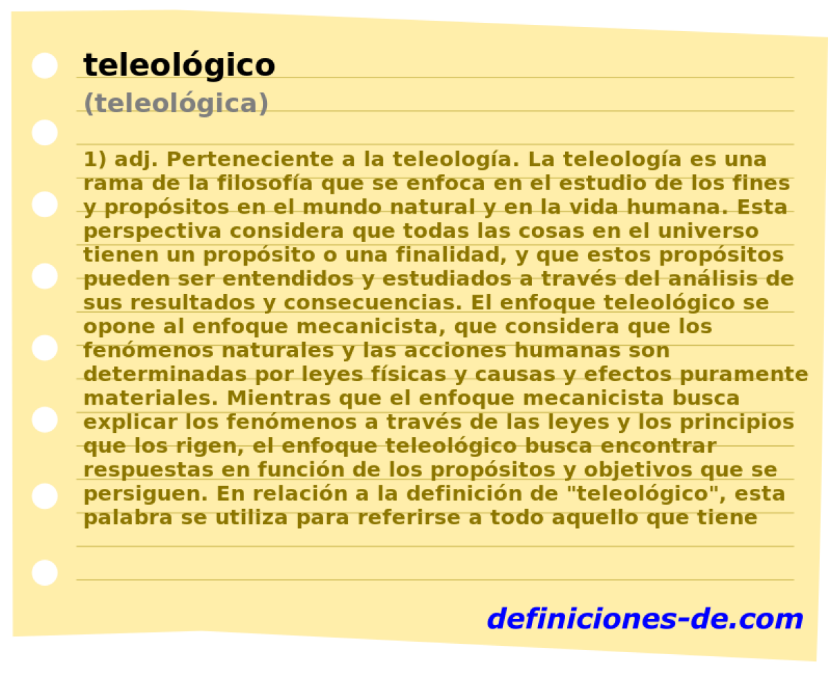 teleolgico (teleolgica)