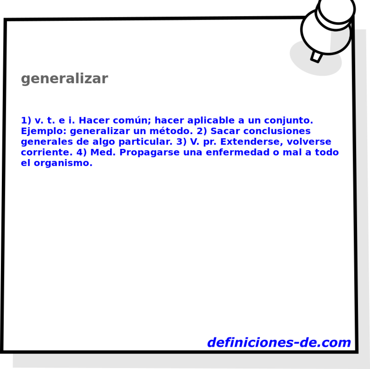 generalizar 