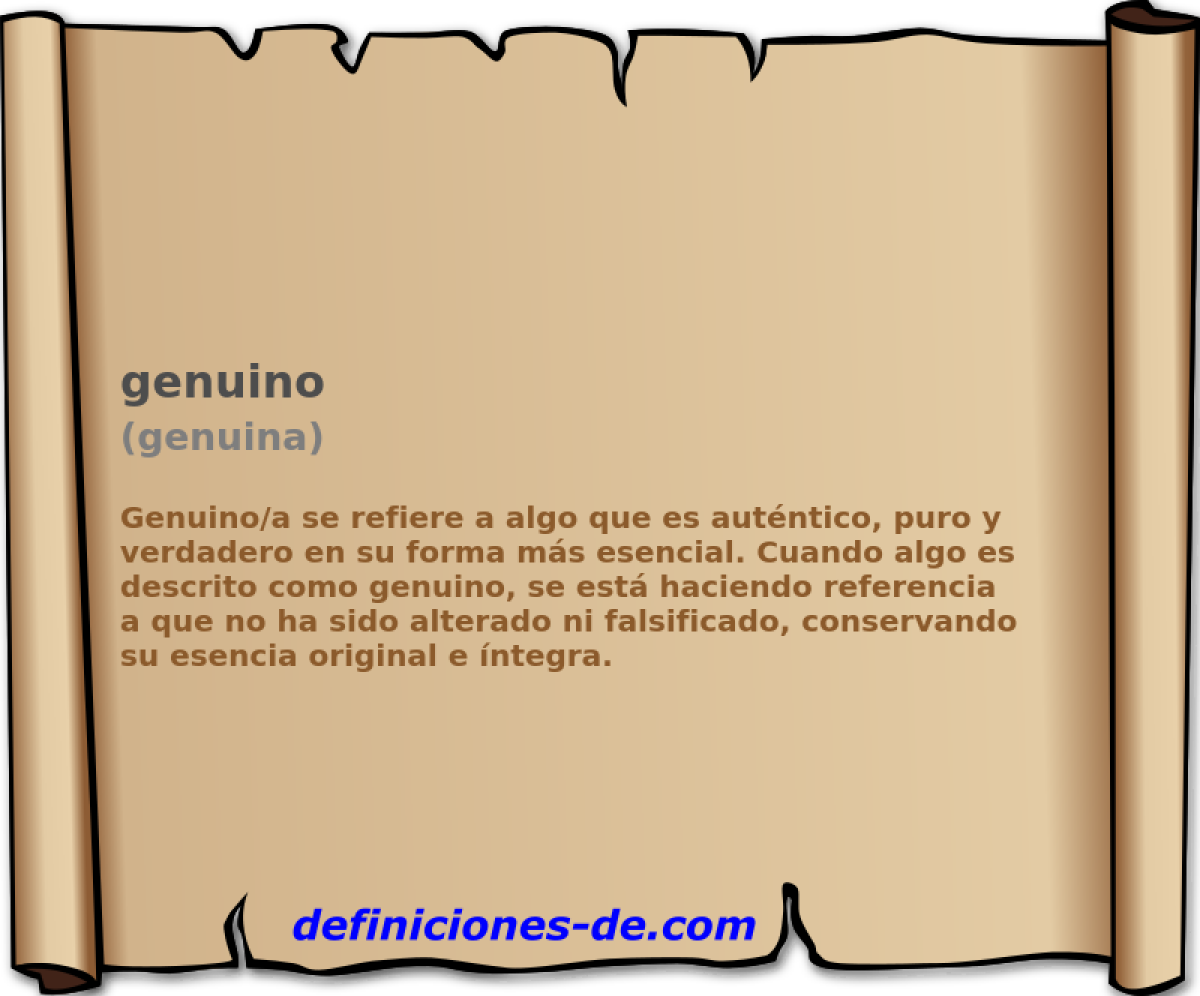 genuino (genuina)