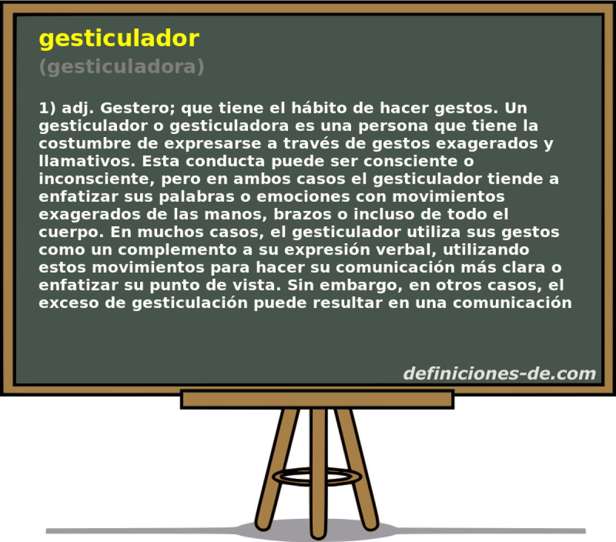 gesticulador (gesticuladora)
