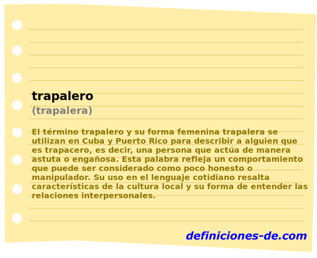 trapalero (trapalera)