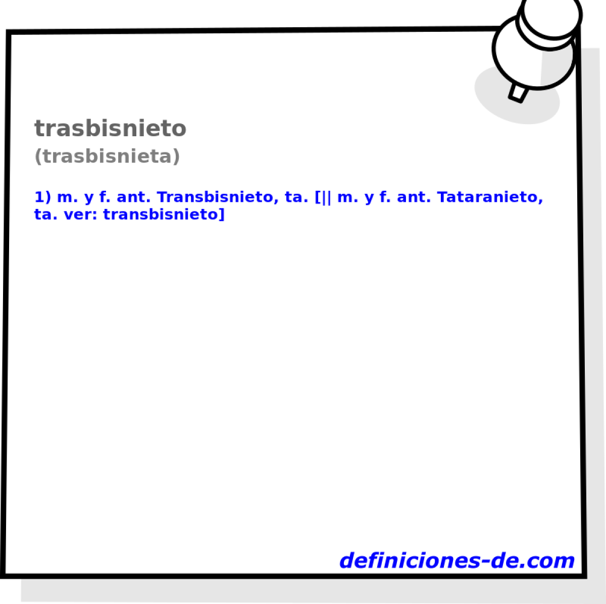 trasbisnieto (trasbisnieta)