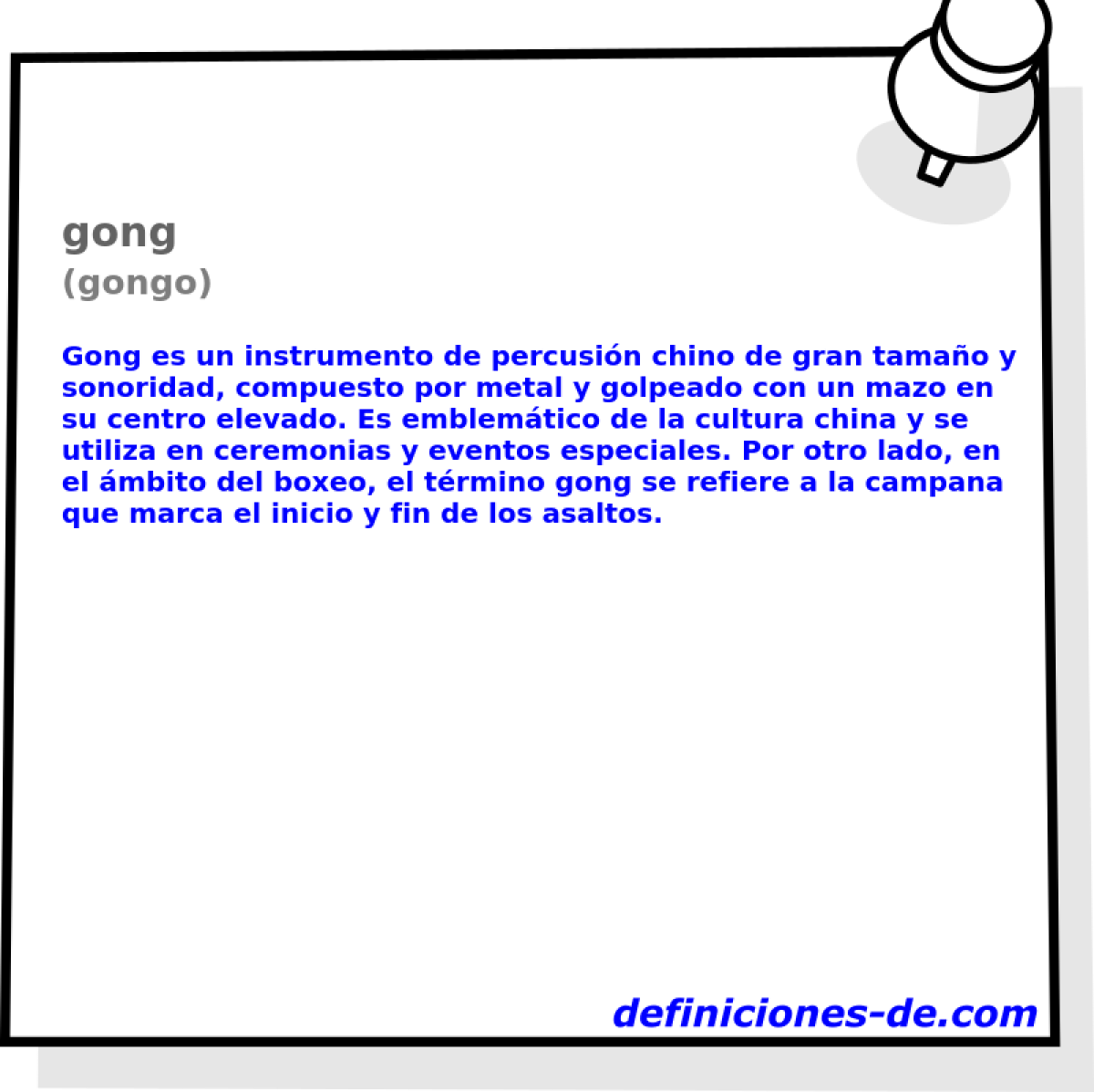 gong (gongo)