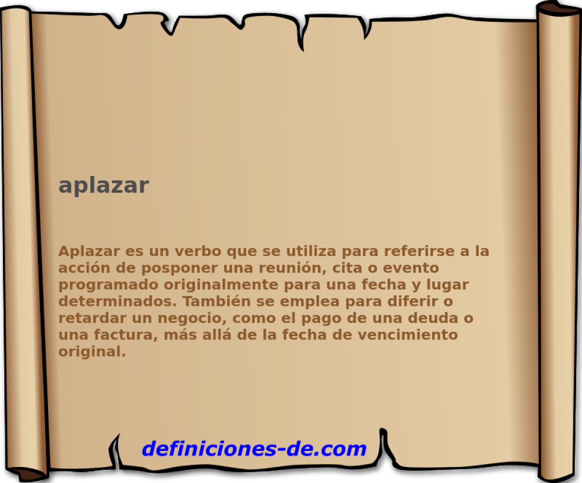 aplazar 