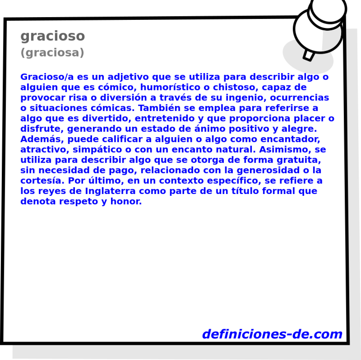 gracioso (graciosa)