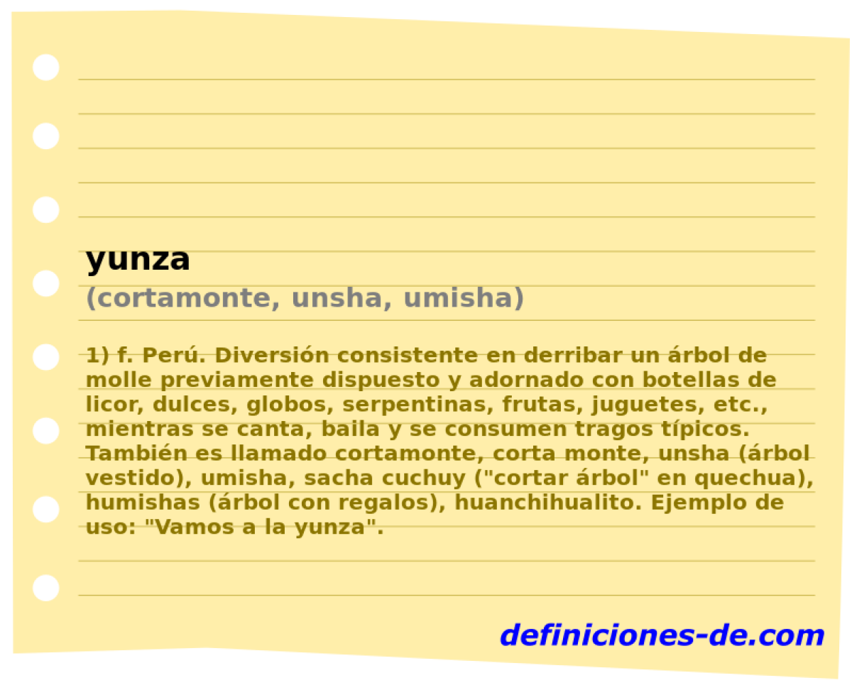 yunza (cortamonte, unsha, umisha)