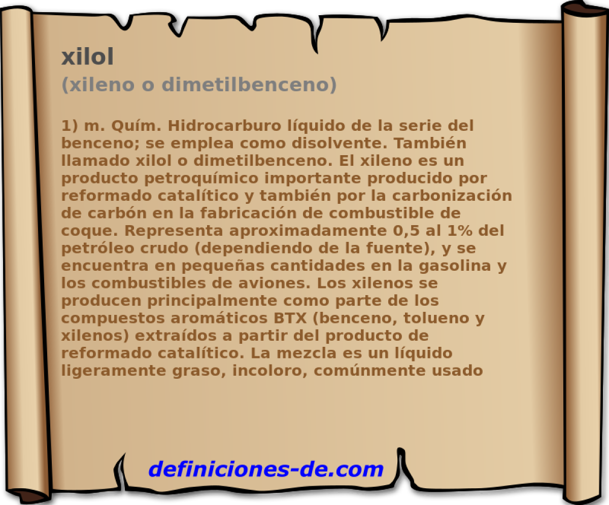 xilol (xileno o dimetilbenceno)