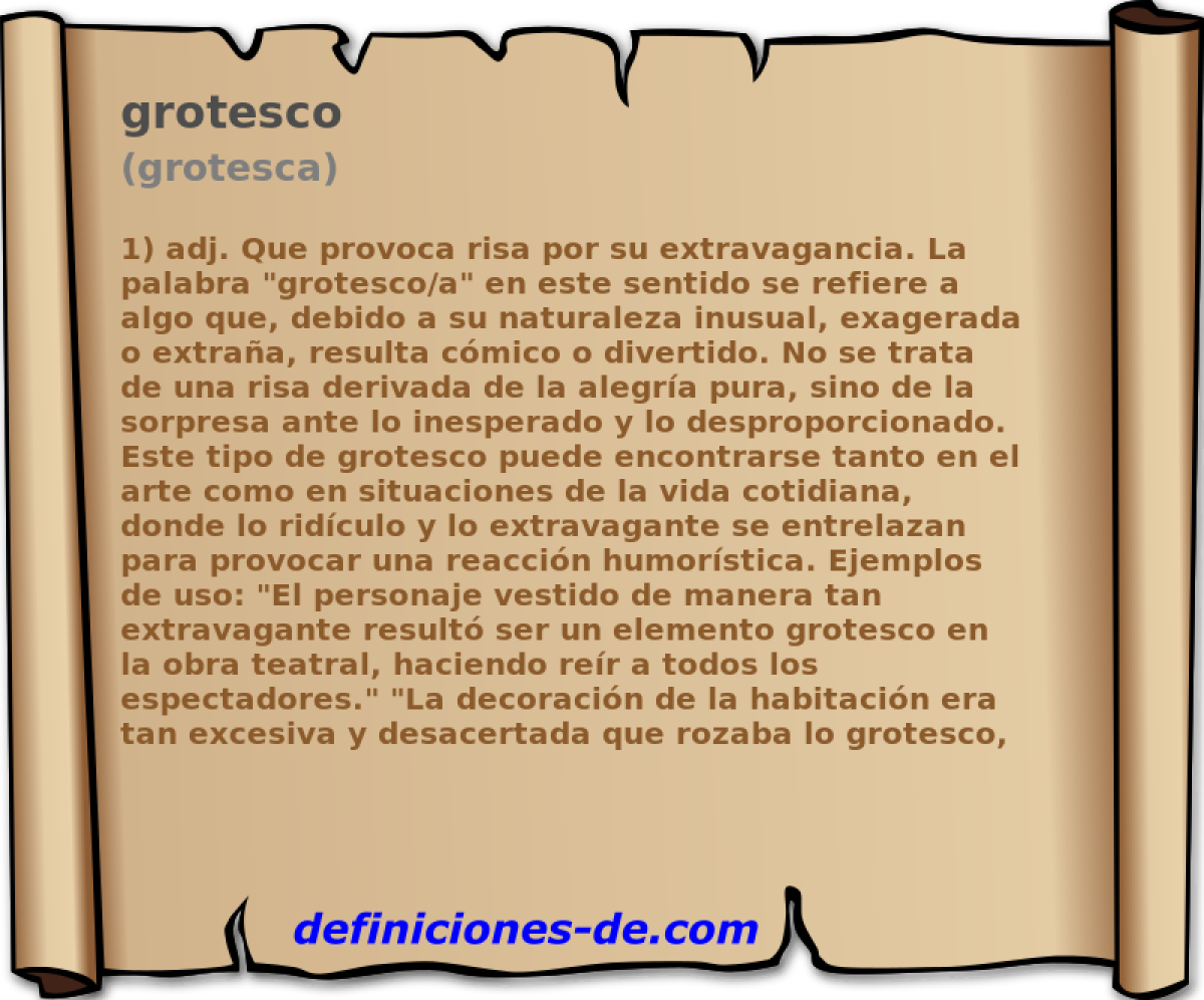 grotesco (grotesca)
