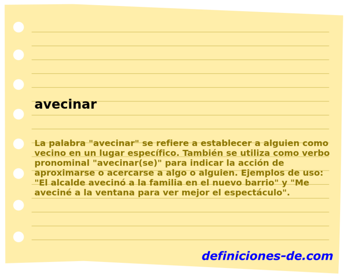 avecinar 