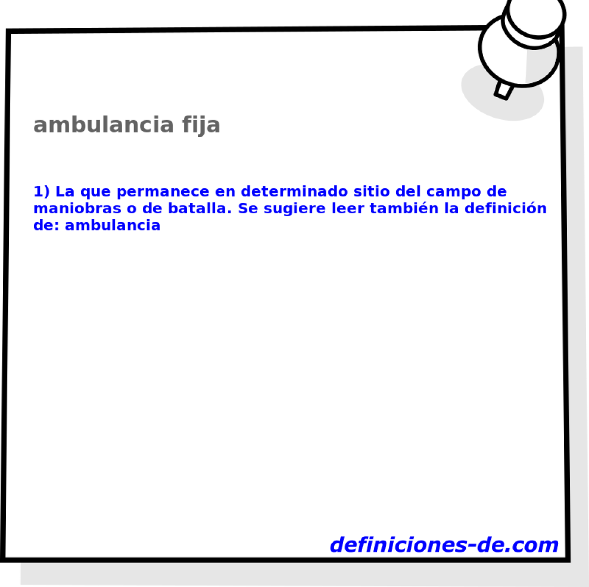 ambulancia fija 