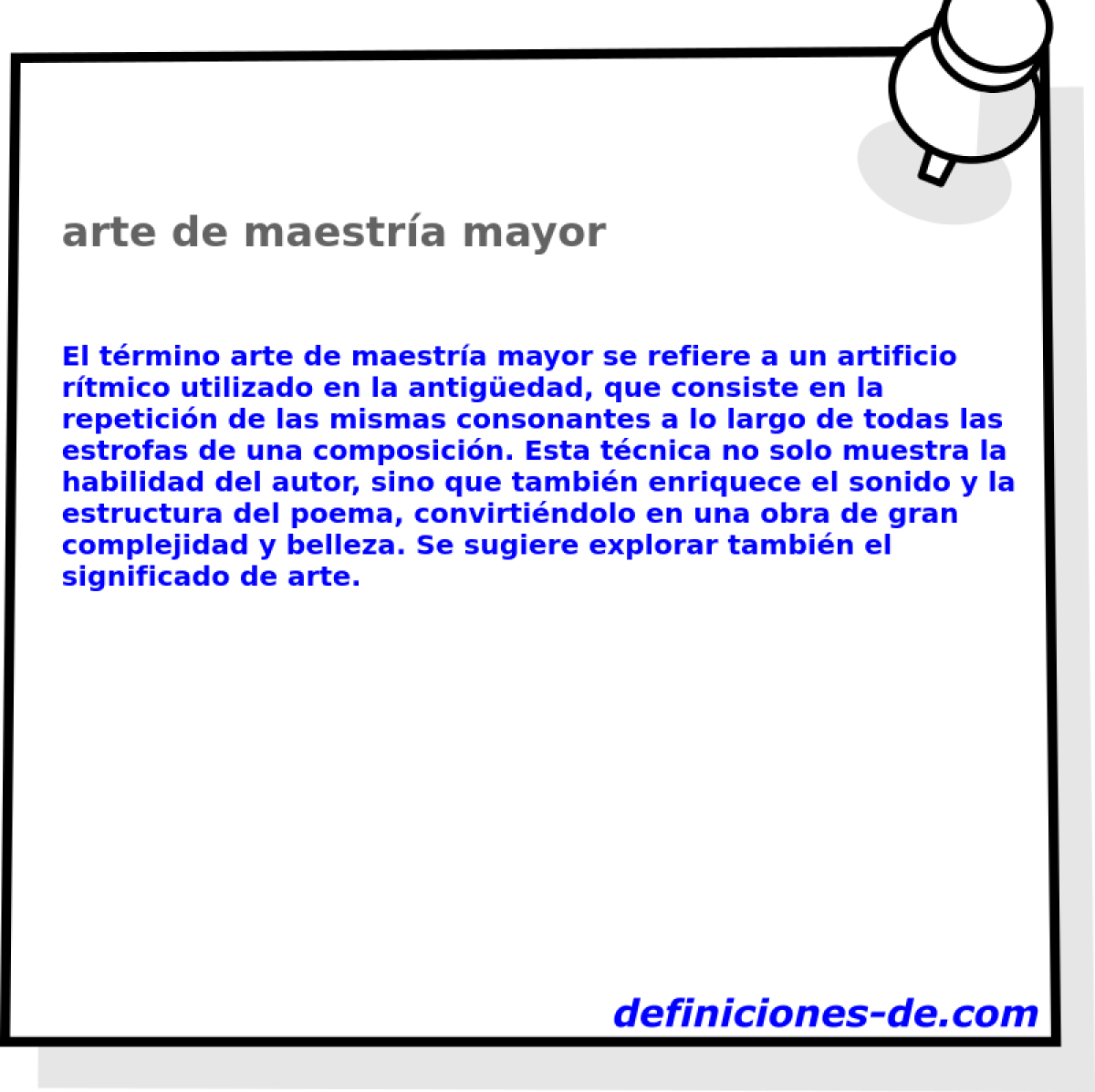 arte de maestría mayor 