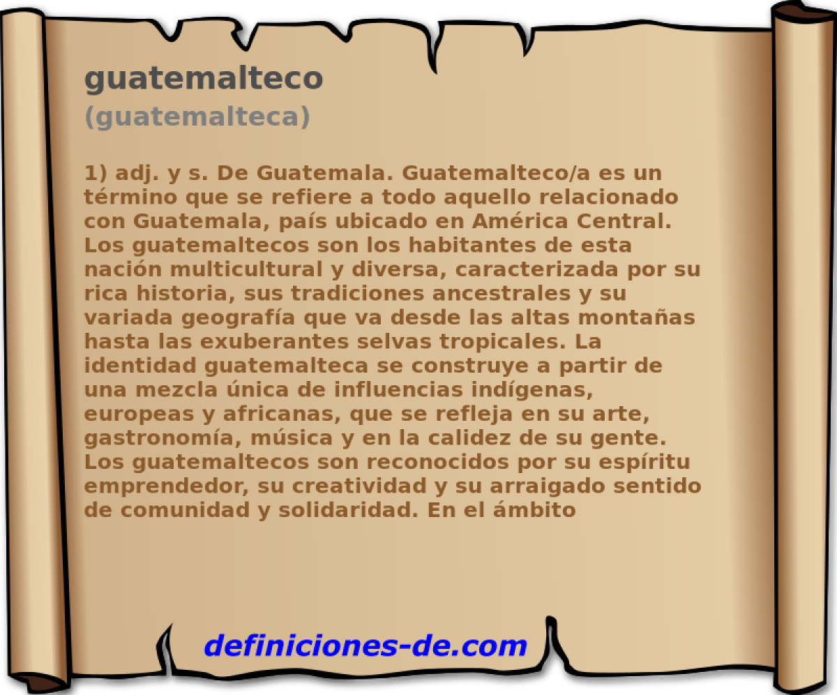 guatemalteco (guatemalteca)