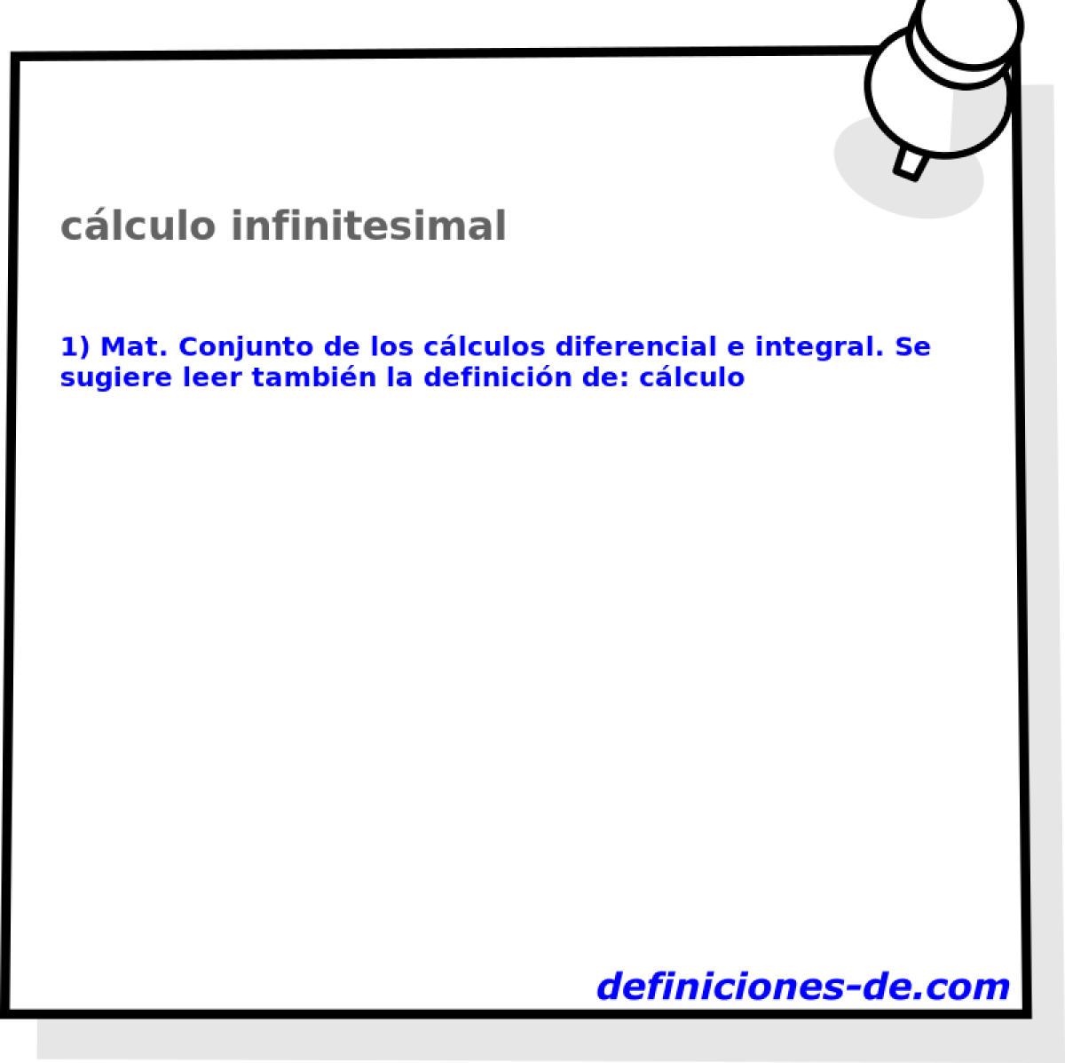 clculo infinitesimal 