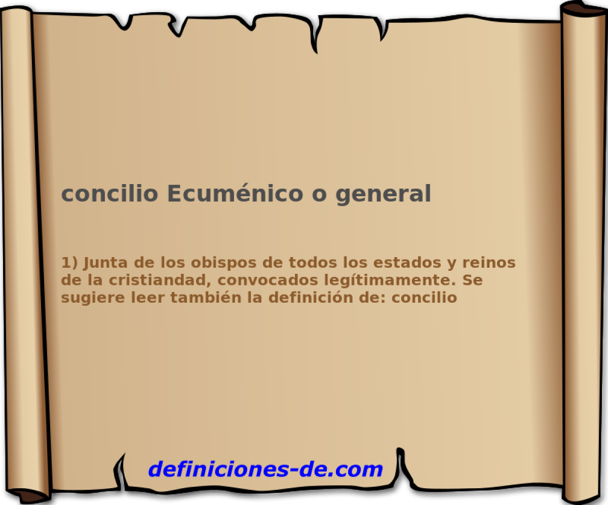 concilio Ecumnico o general 