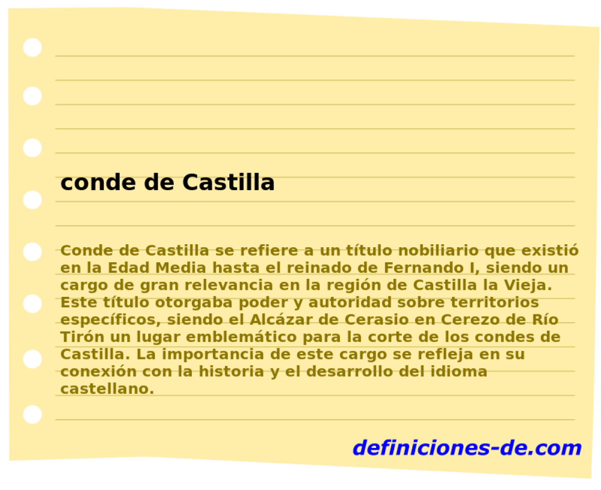 conde de Castilla 