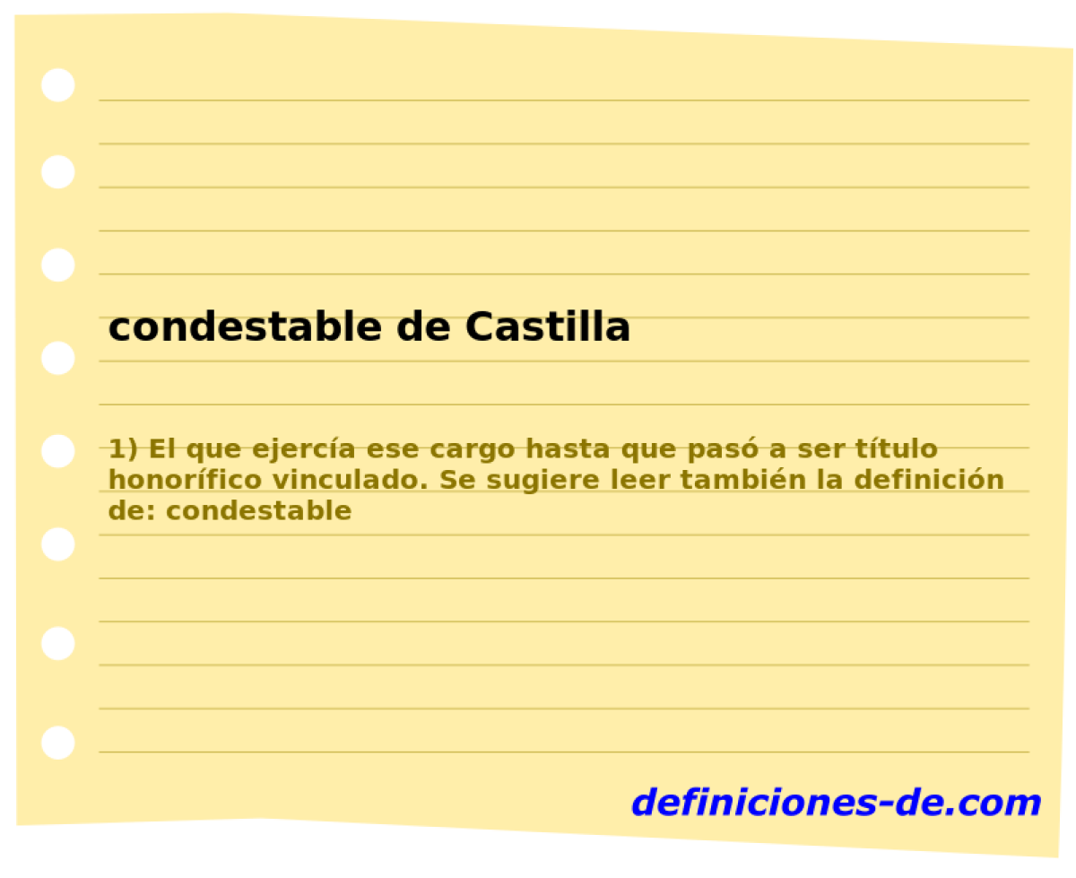 condestable de Castilla 