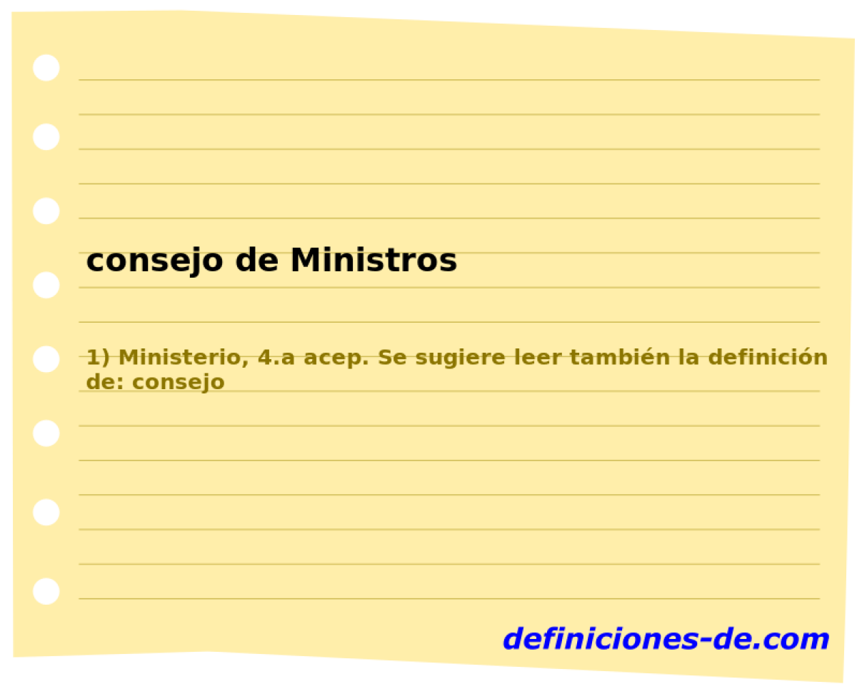 consejo de Ministros 