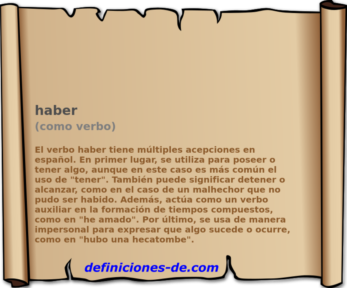 haber (como verbo)