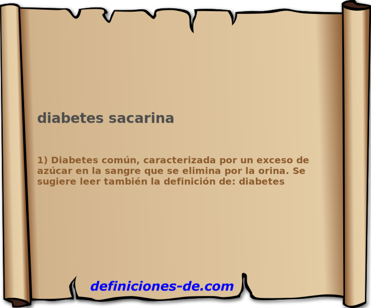 diabetes sacarina 