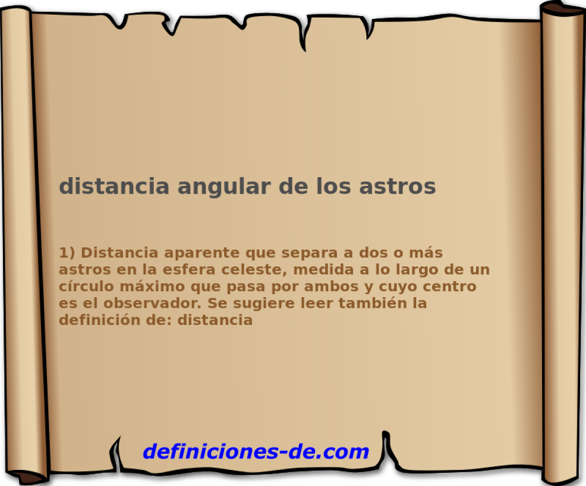 distancia angular de los astros 