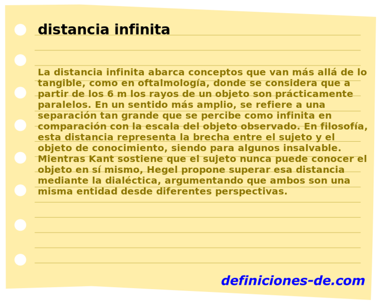 distancia infinita 