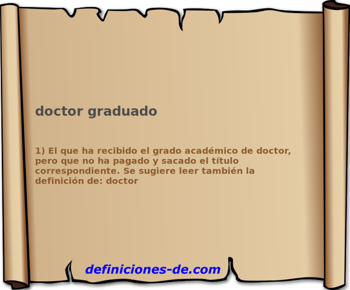 doctor graduado 