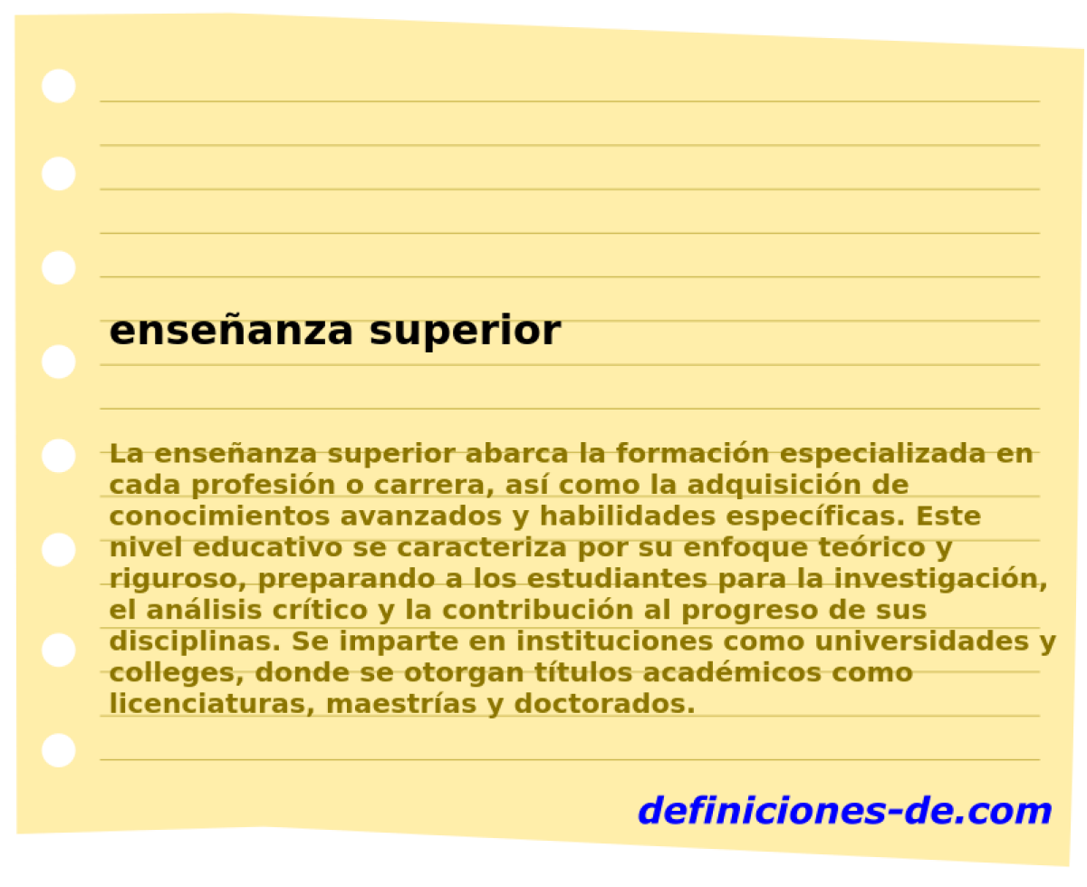 enseanza superior 