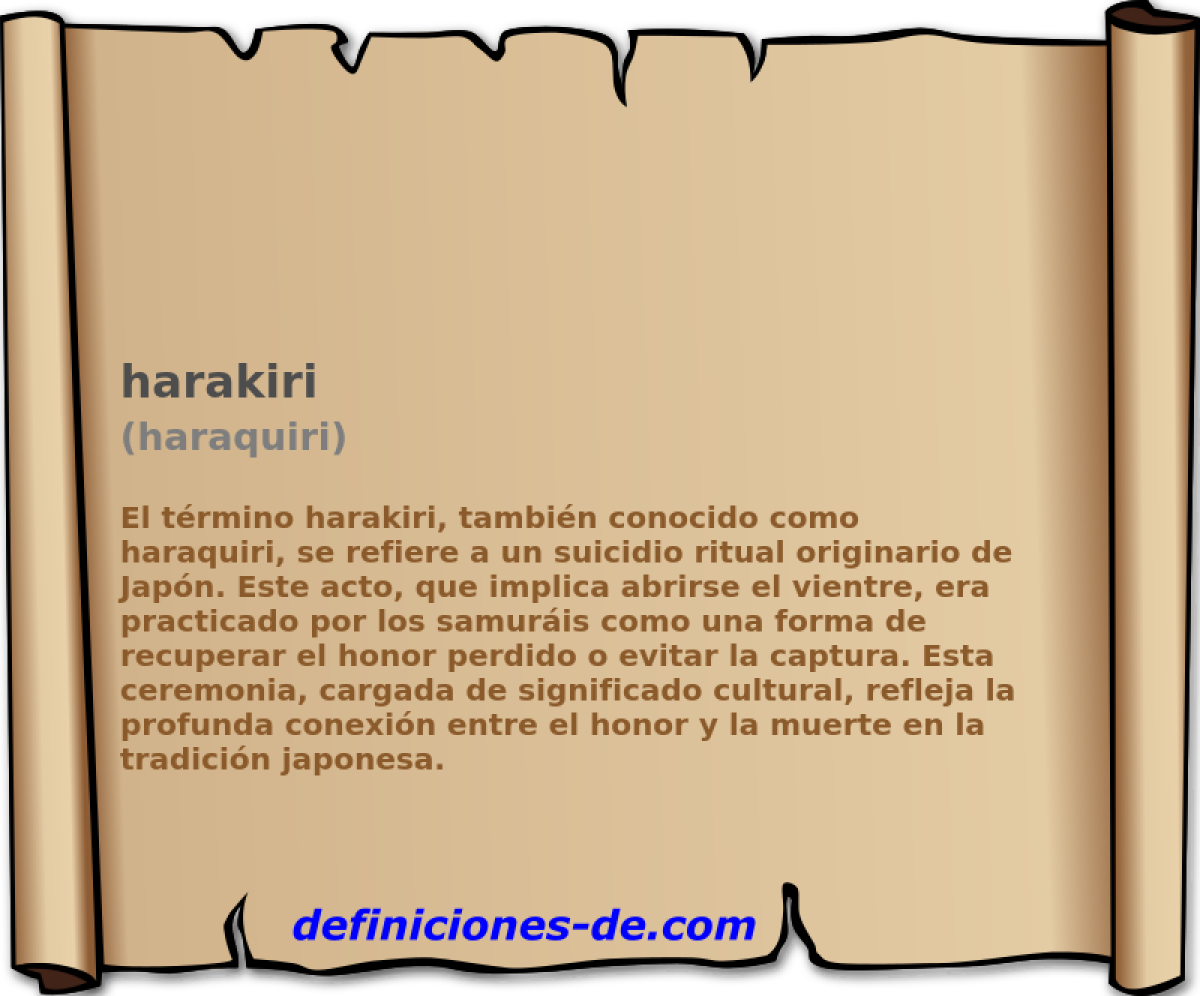 harakiri (haraquiri)