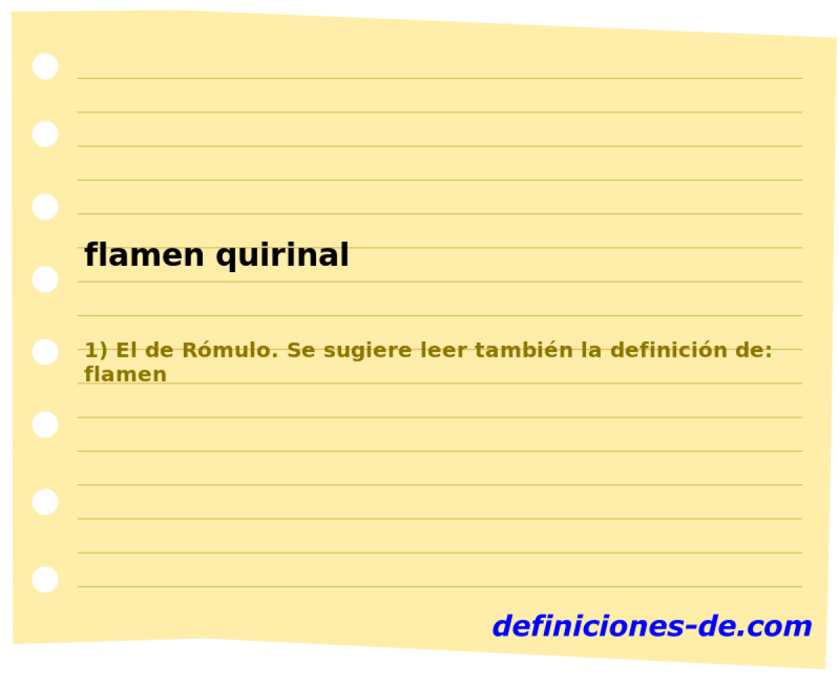 flamen quirinal 