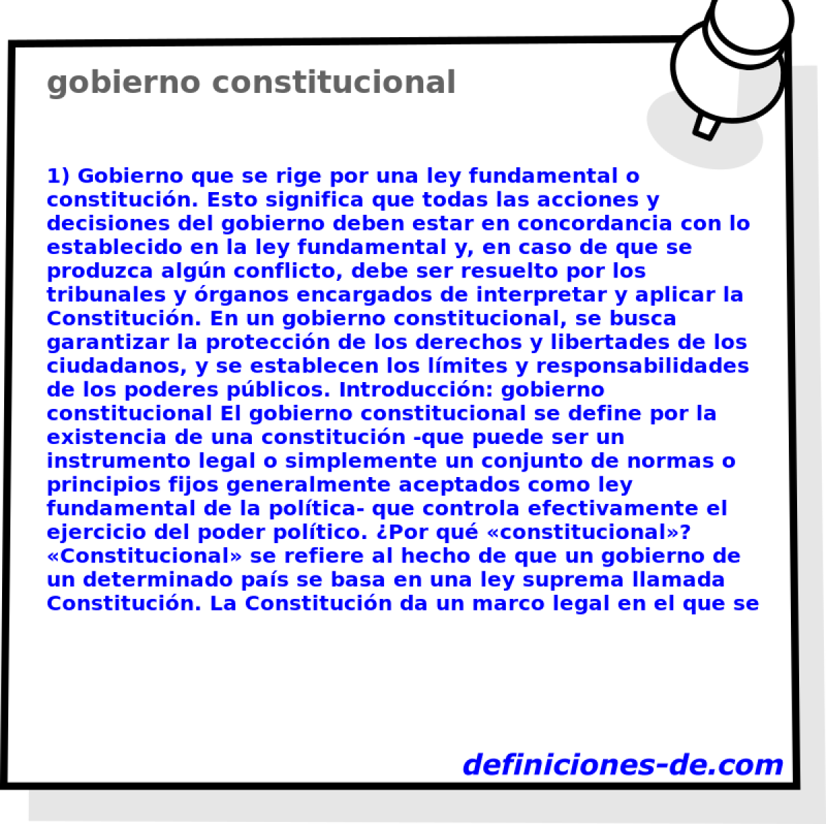 gobierno constitucional 