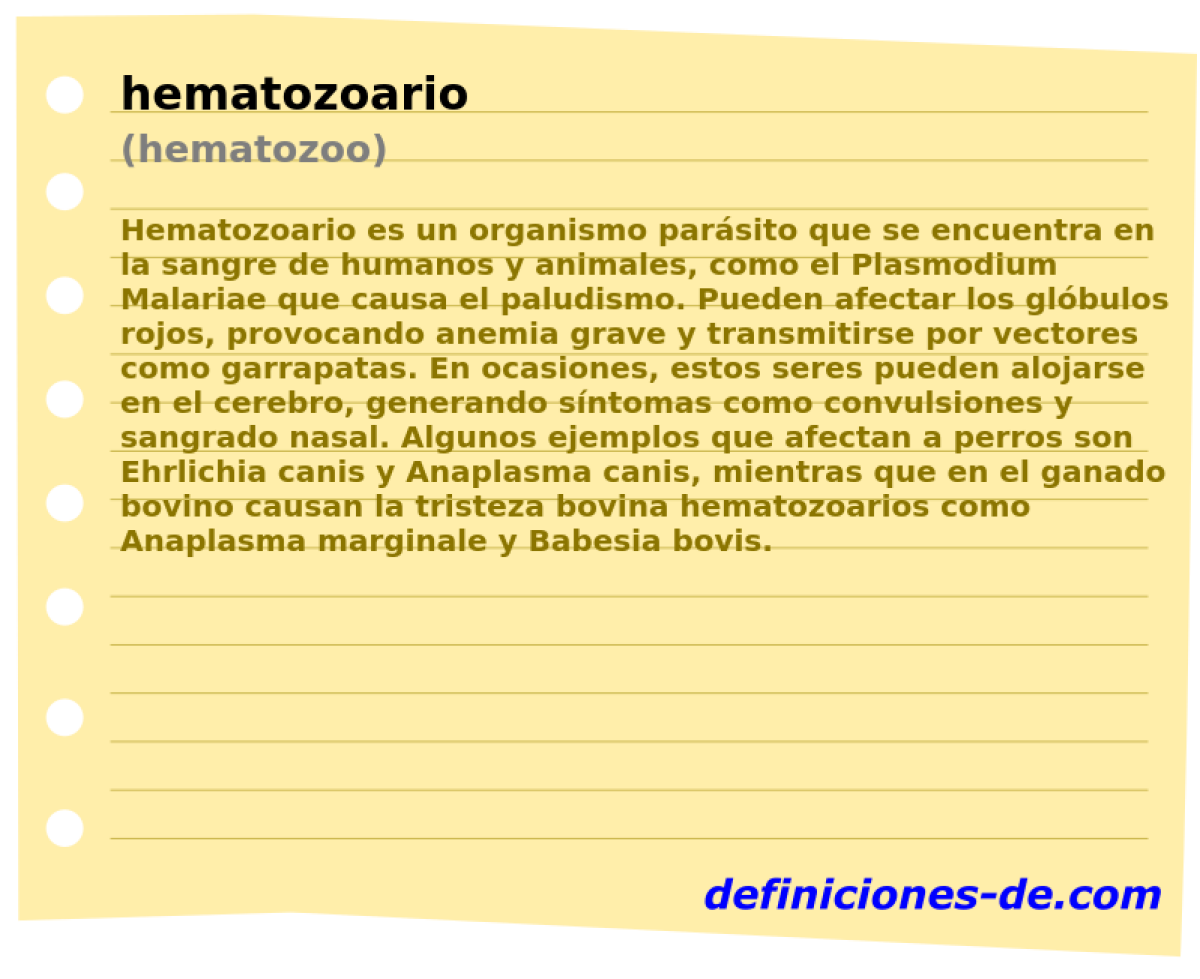 hematozoario (hematozoo)