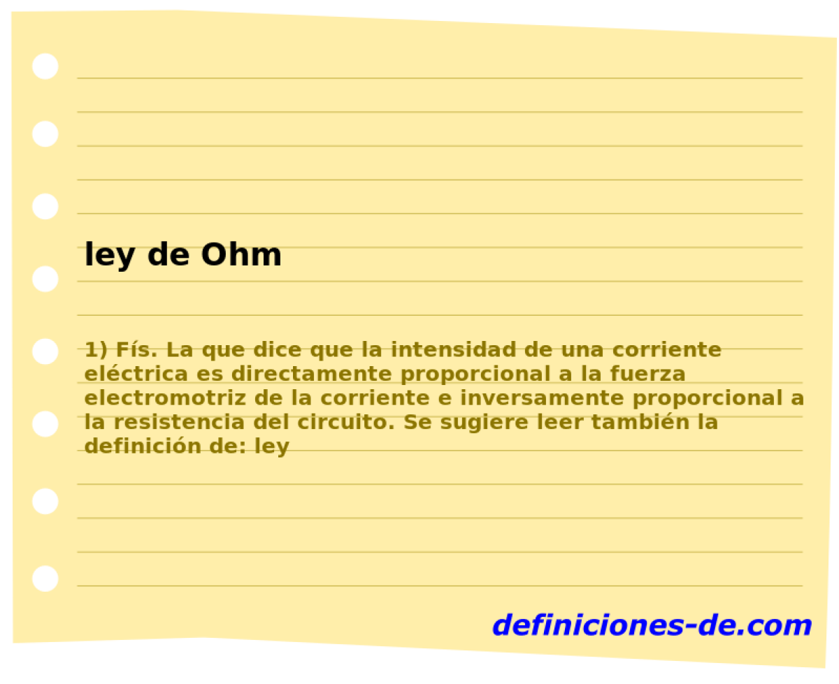 ley de Ohm 
